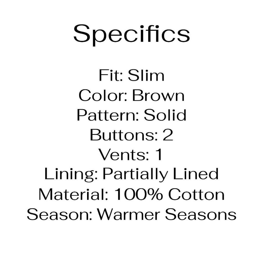 Combatant Gentlemen 38s Brown Solid 2-Button Spor… - image 4